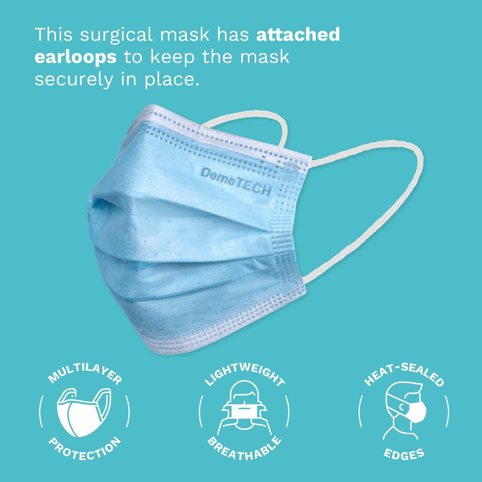 ASTM Level 3 Disposable Face Masks, Protective Face Mask Pack with 3 Layers, …