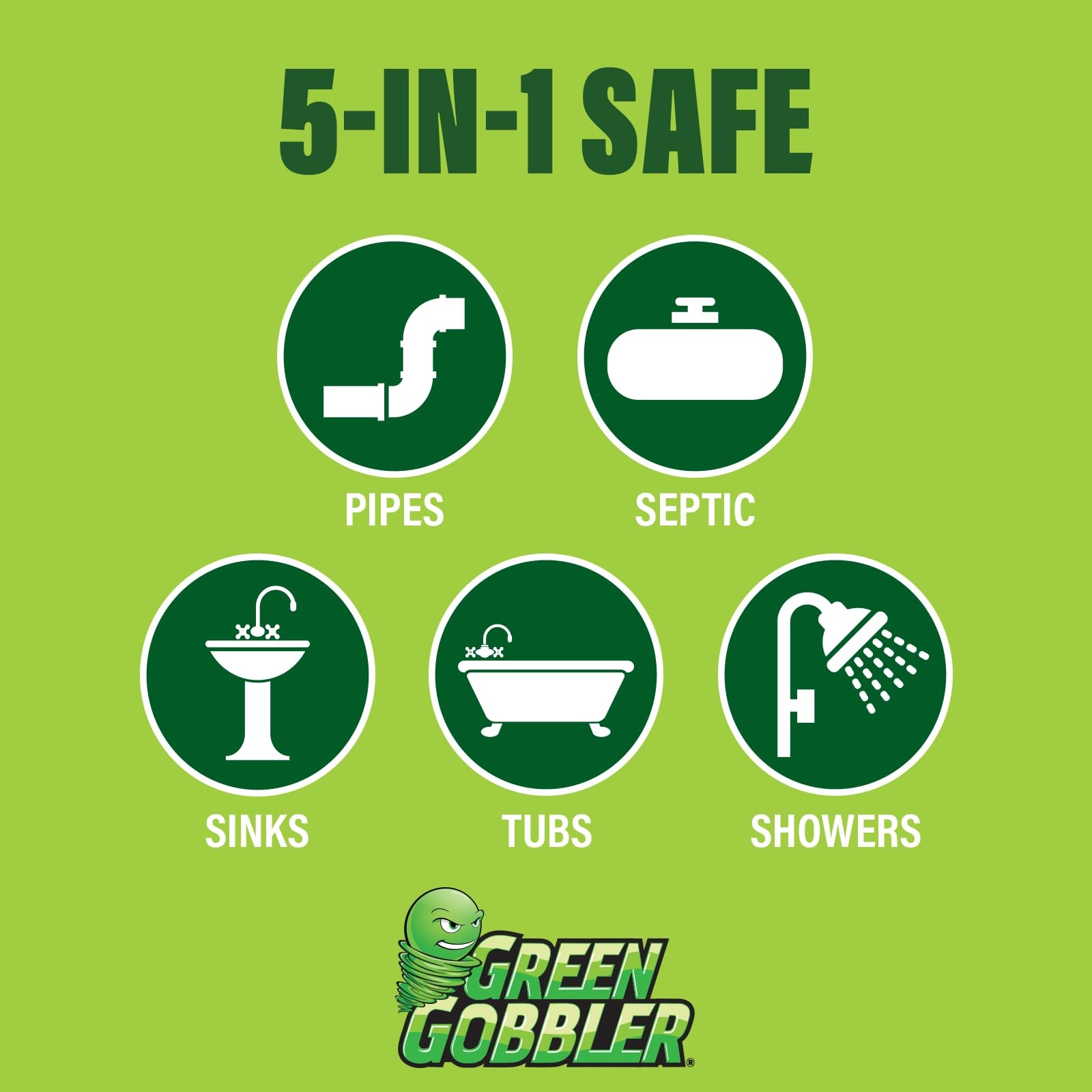 Green Gobbler Ultra Concentrated Drain Clog Remover & Cleaner | 1 Pack