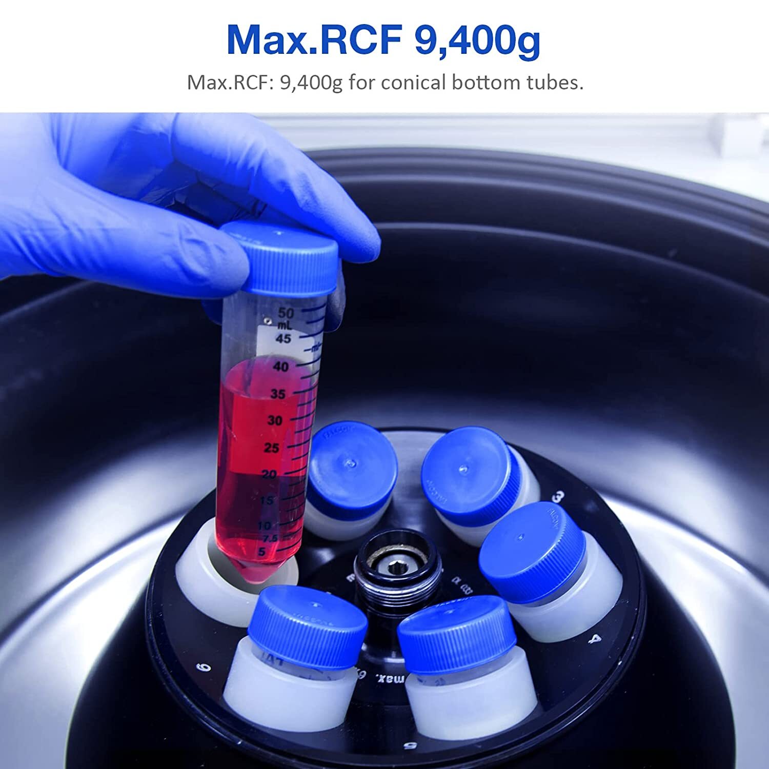 Simpure 5000x Sterile Conical Plastic Test Tubes 50mL Screw Cap DNase/RNase Free