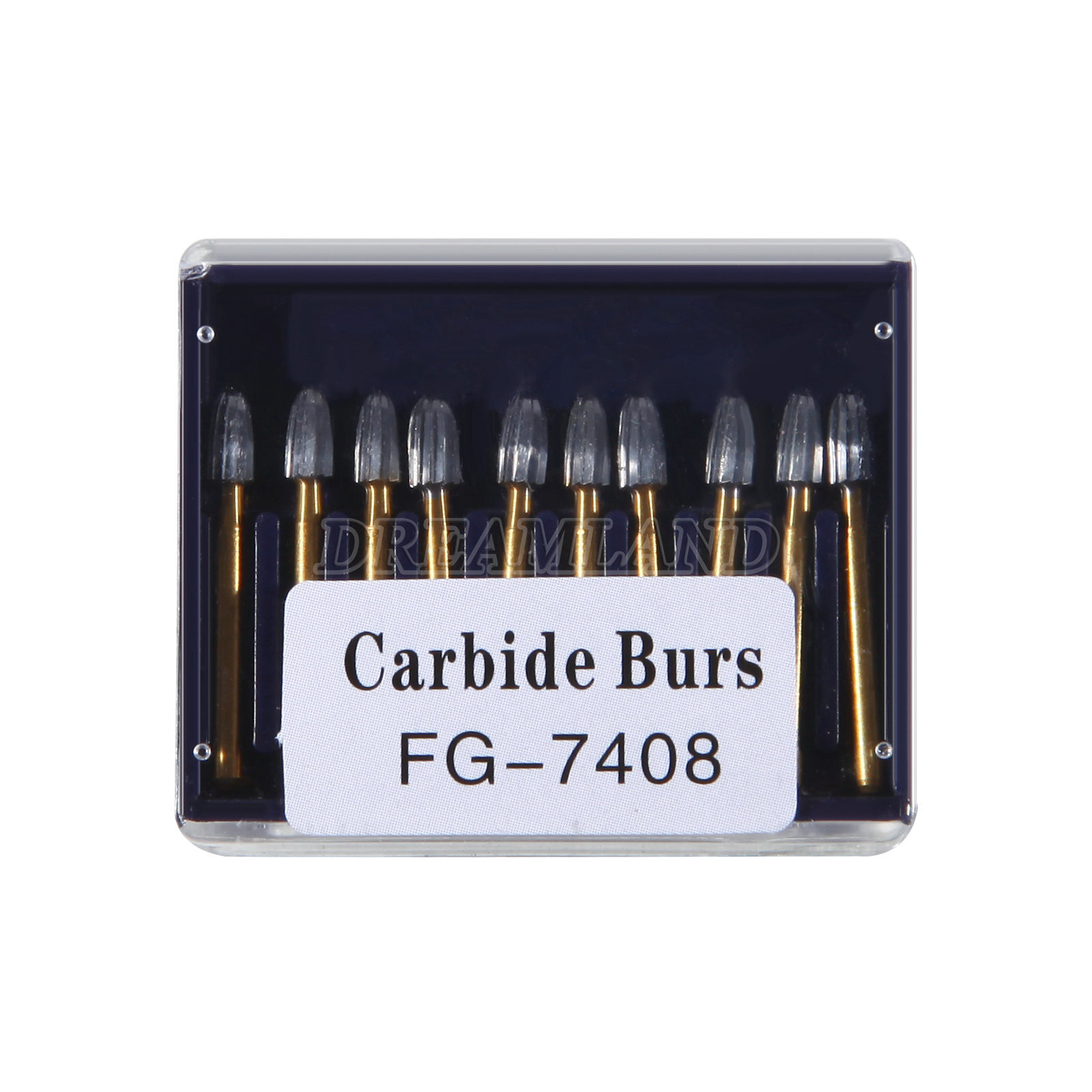 10Pcs Dental Tungsten Carbide Burs Trimming & Finishing Egg Football Bur FG 7408