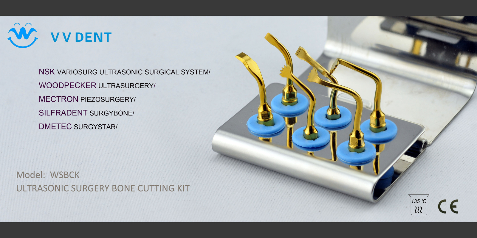 Dental Tools Piezosurgery Tips KIT Bone Cutting Sinus lifting Implant Oral Care