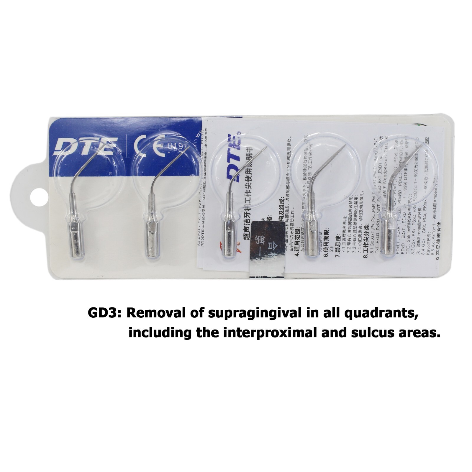 Woodpecker DTE Dental Ultrasonic Scaler Piezo Tips HD-7L Handpiece DTE-V2 LED