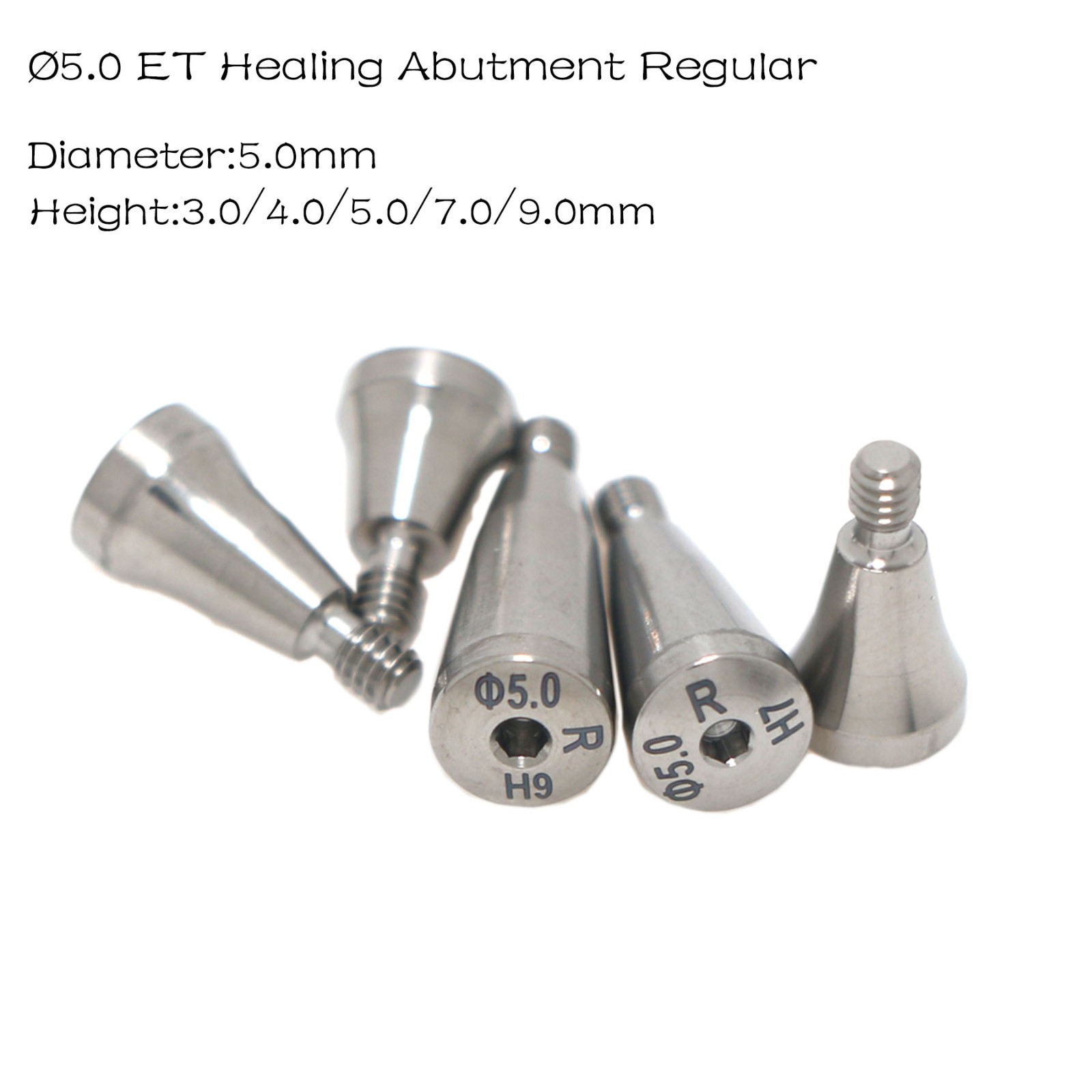 US 5Pcs Dental Healing Abutment Cap Mini Regular Platform Fit Osstem Hiossen