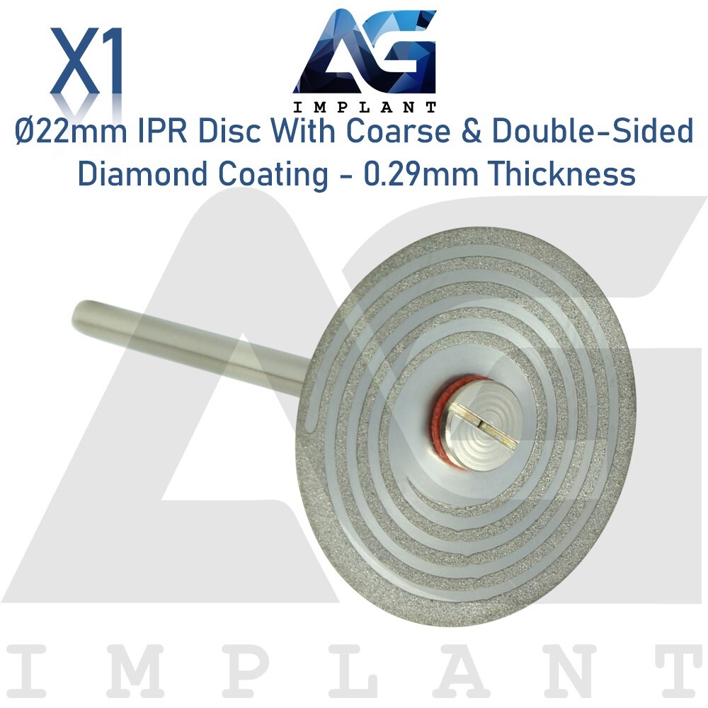 Ø22mm IPR Disc Coarse Double Sided Diamond Coating 0.29 Ortho Mandrel