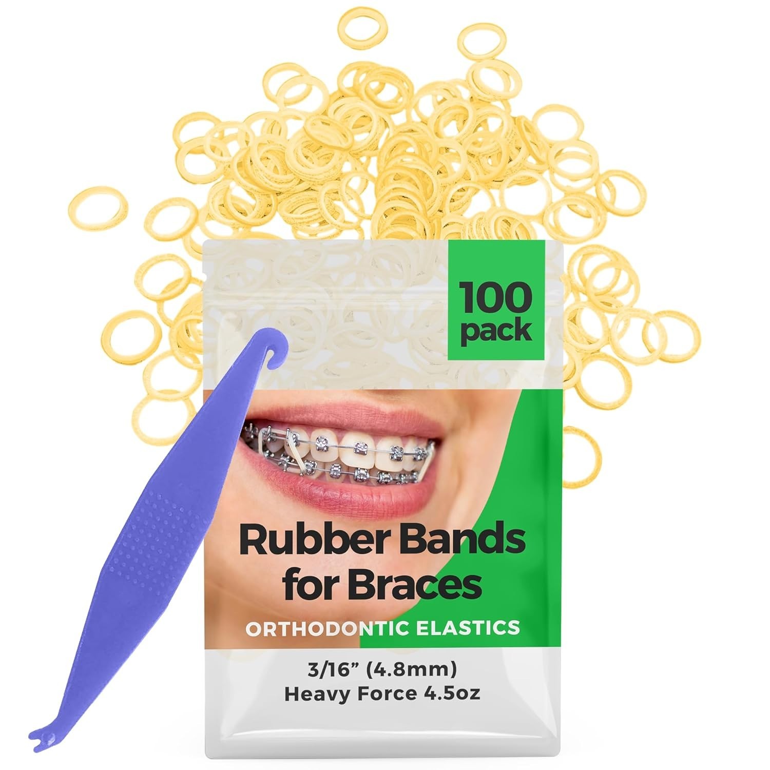 Orthodontic Rubber Bands for Braces – Quality Elastic Teeth Rubber Bands for…