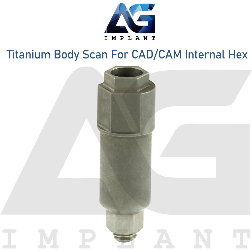 Titanium Scan Body For CAD/CAM Library 10mm Lab Dental Int Hex 2.42mm