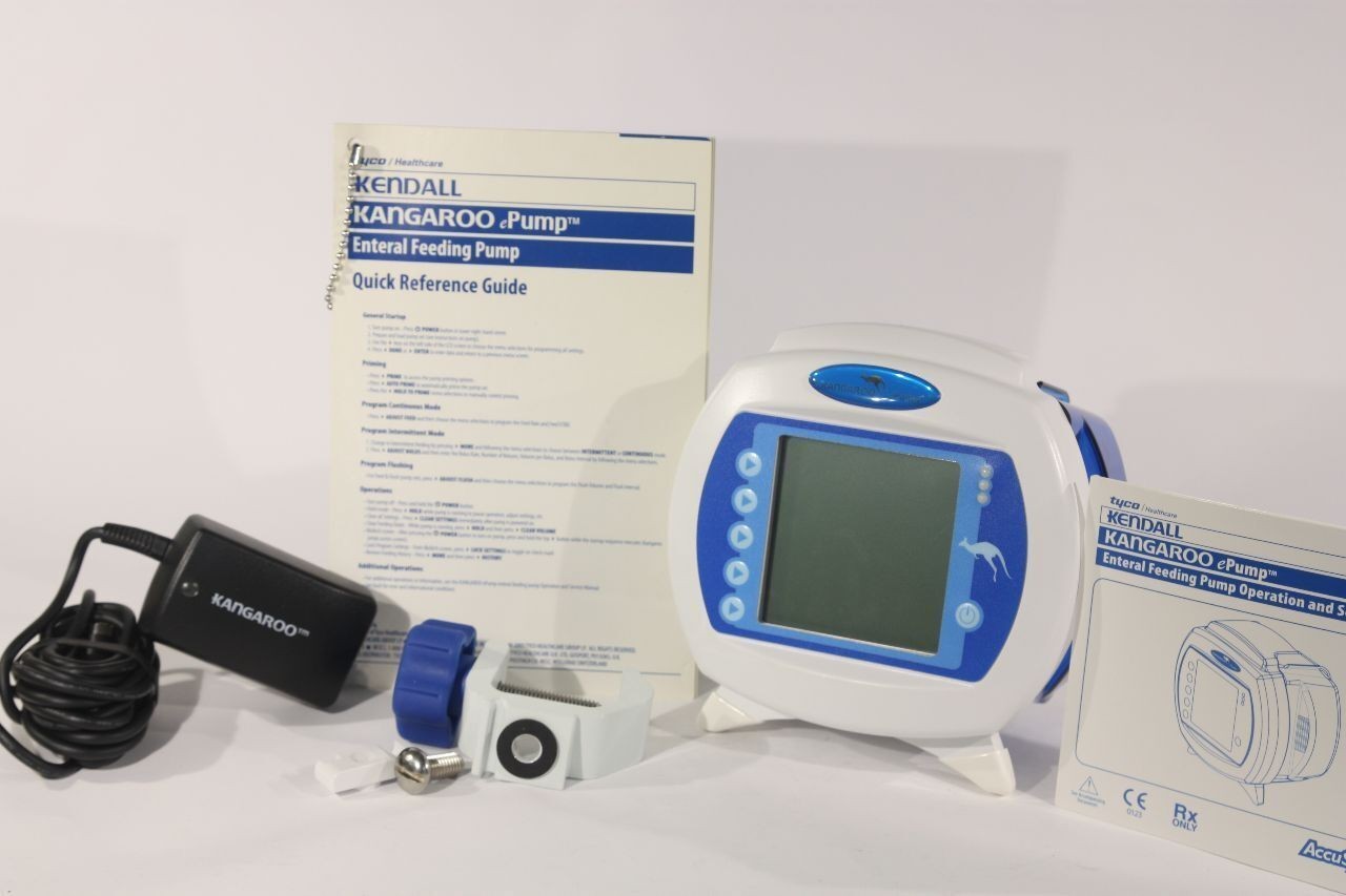 NEW Covidien Kangaroo Enteral Feed Pump W/ Pole Clamp Portable (Model 382400)