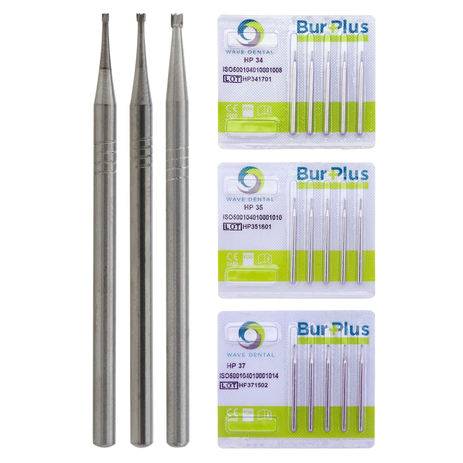 Wave Dental HP Long Shank 44.5mm Tungsten Carbide Bur Straight Handpiece Lab