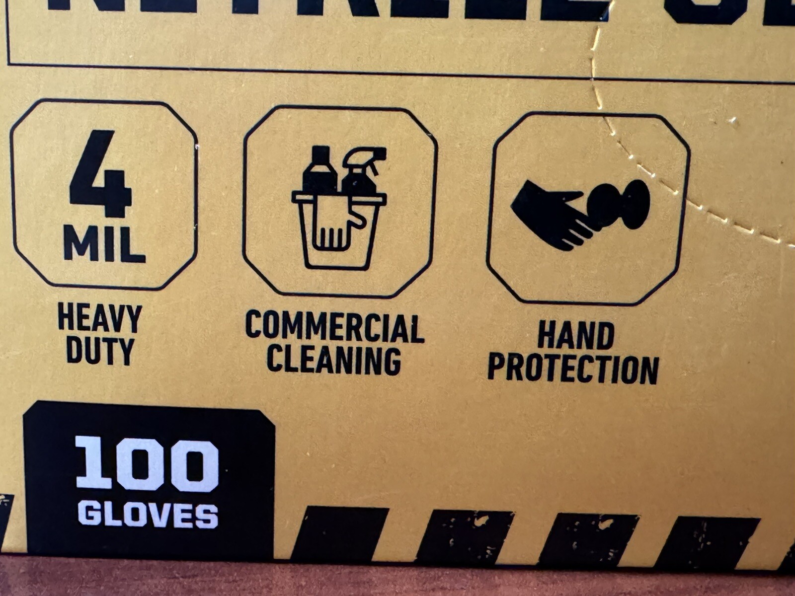 FIRM GRIP Pro Cleaning Disposable HEAVY DUTY Nitrile Gloves 100-Count