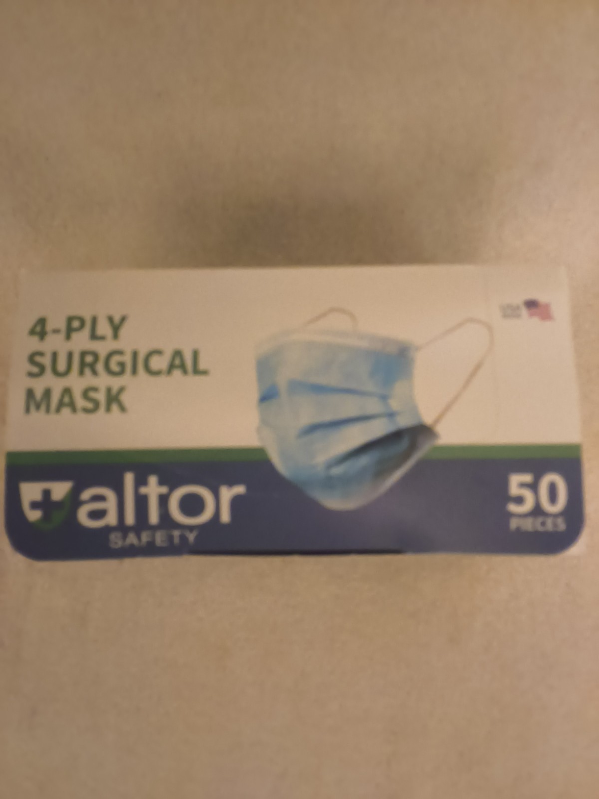 Altor Safety 62232 Surgical Mask 4ply Level 3, Pk50