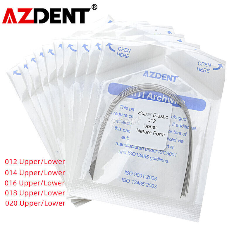 AZDENT Dental Orthodontic Super Elastic Niti Arch Wire Round Natural Nature Form