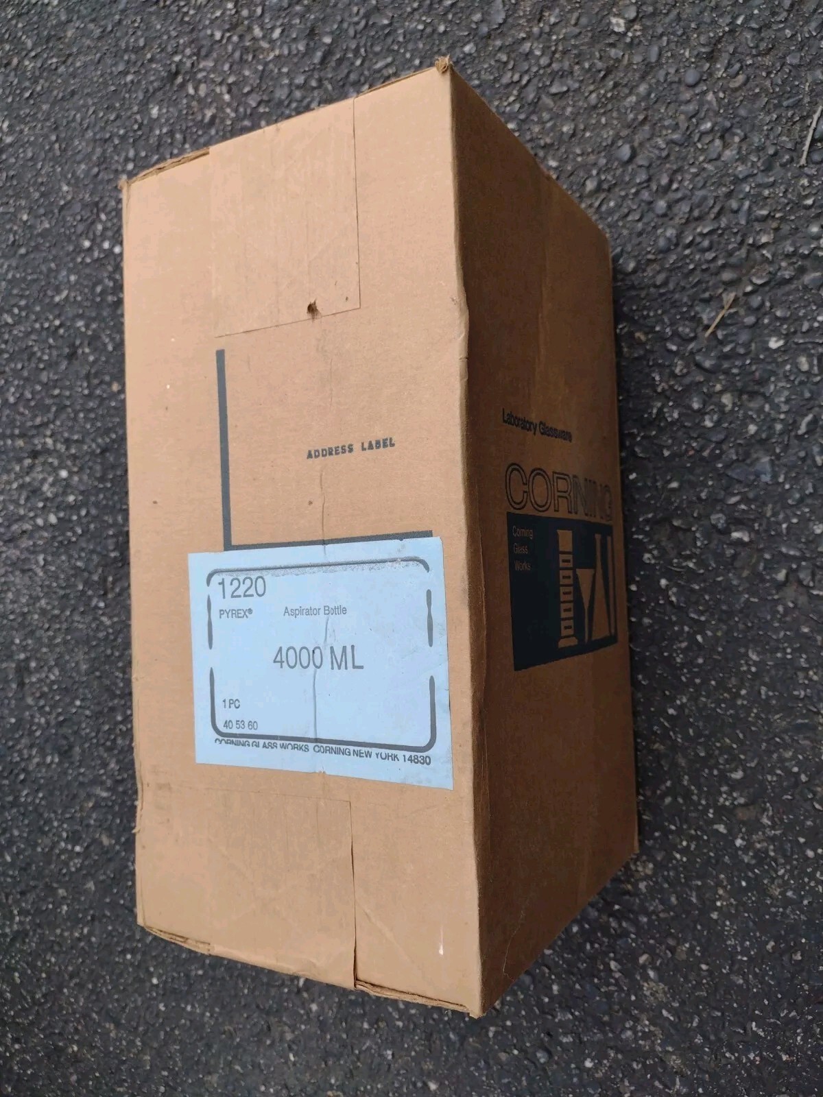 Corning Pyrex Glass 4000mL Aspirator Bottle NOS NIB