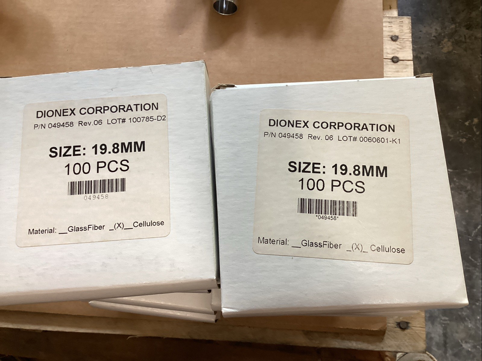(2) Thermo, Dionex 049458, Cellulose 19.8mm ASE Extraction Cell Filters