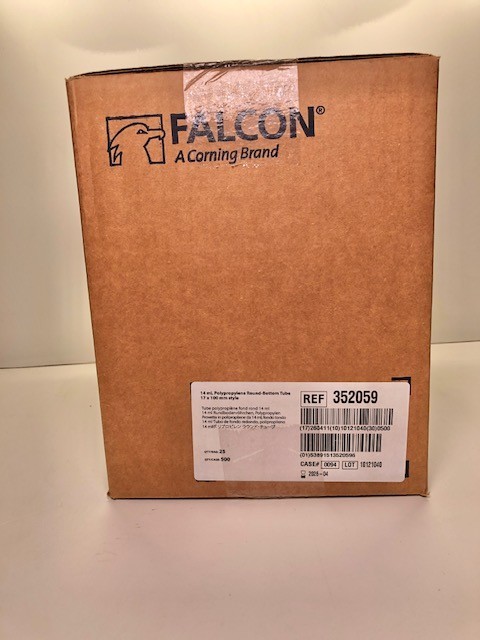 Corning Falcon 352059 14mL Polypropylene Round Bottom Tube 17x100mm (500/cs)