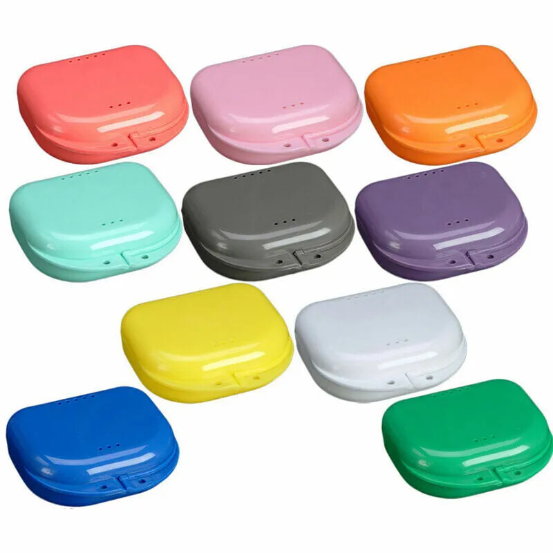 Dental Retainer Case Storage Denture Mouth Guard Plastic for Invisalign Teeth