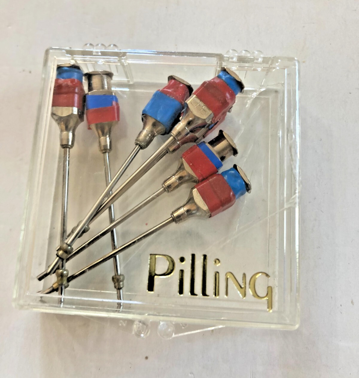 Lot Of 6 Pilling Laryngeal Syringe Cannula with Luer Lock Instrument