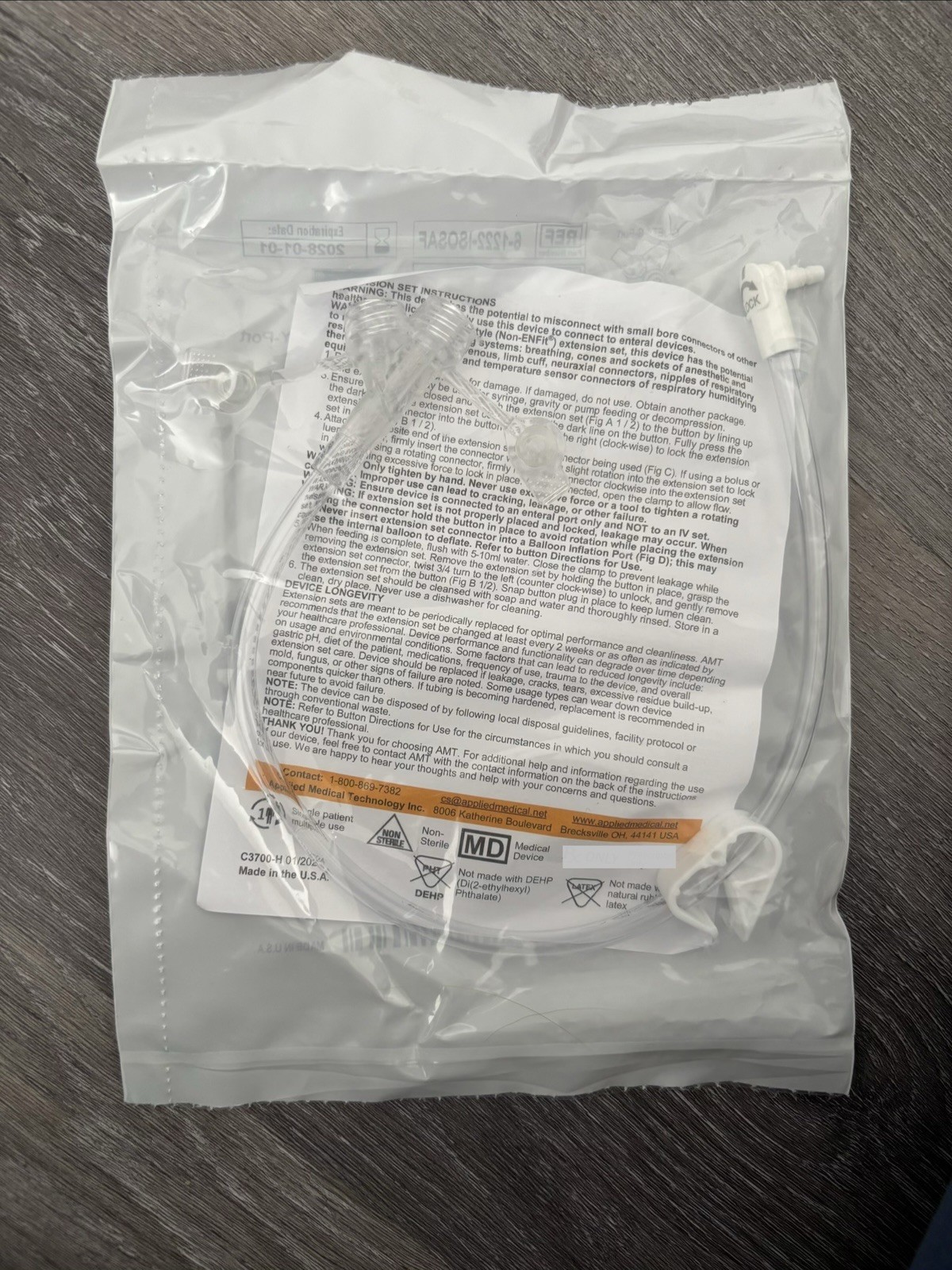 AMT Enfit Y Extension (G-Port) – Lot Of 3