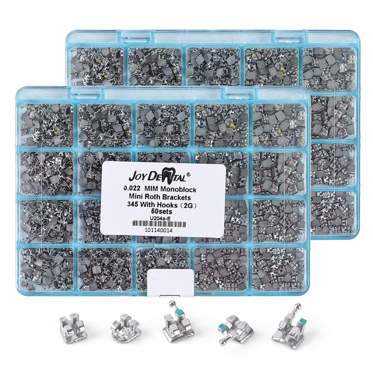 5 Bags Dental Orthodontic Traction Chain Silver Round Button with Chain AZDENT