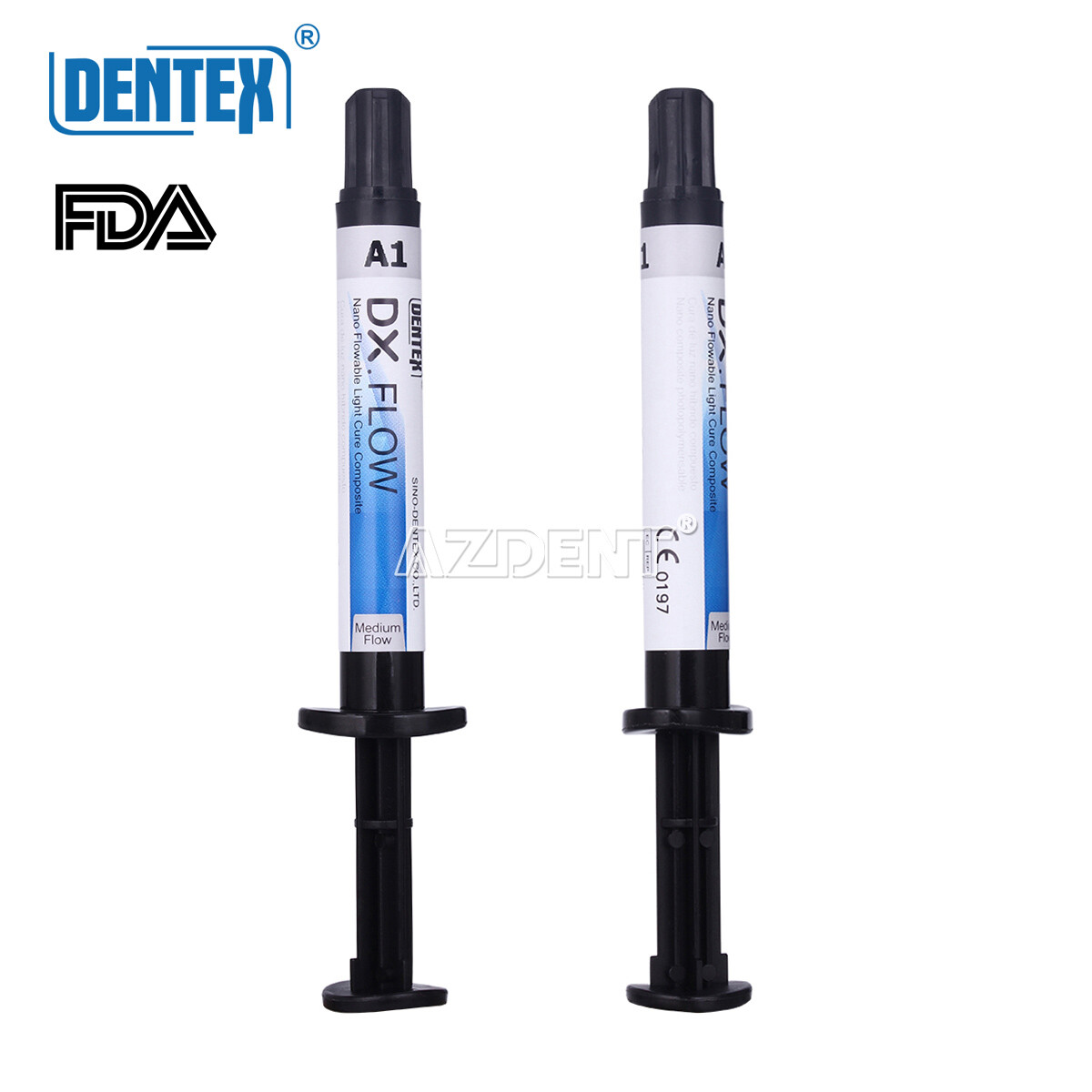 DENTEX Dental Flowable Light Cure Composite Resin Medium Flow A1/A2/A3 Shade