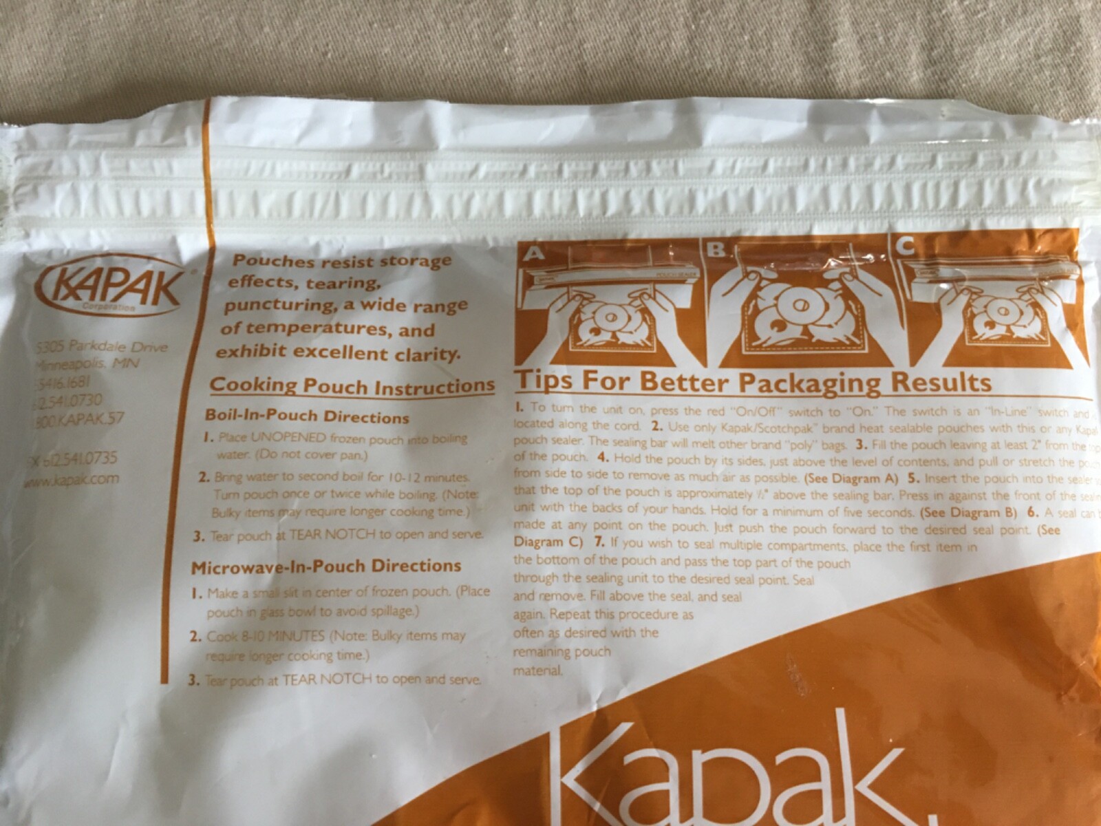 Kapak SealPAK Pouches 400 4″ x 6″; 4 FL OZ 2.5 Mils Thick Lot Of 100 – NEW