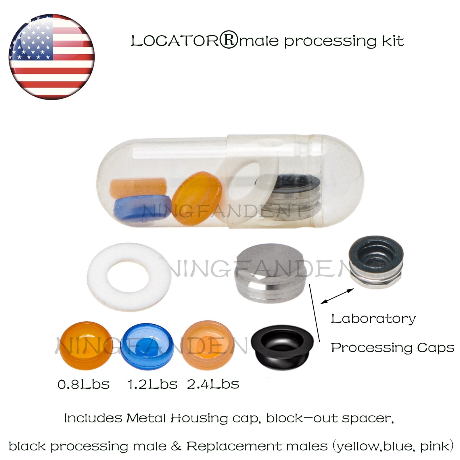 US Implant Locator Abutment & Retention Caps For Hiossen ET III Mini/Standard