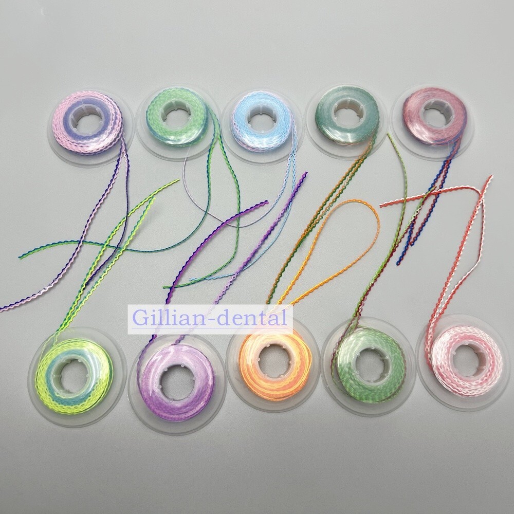 Dental Orthodontic Elastic Ultra Power Chains Rubber Band For Braces 2 Colors