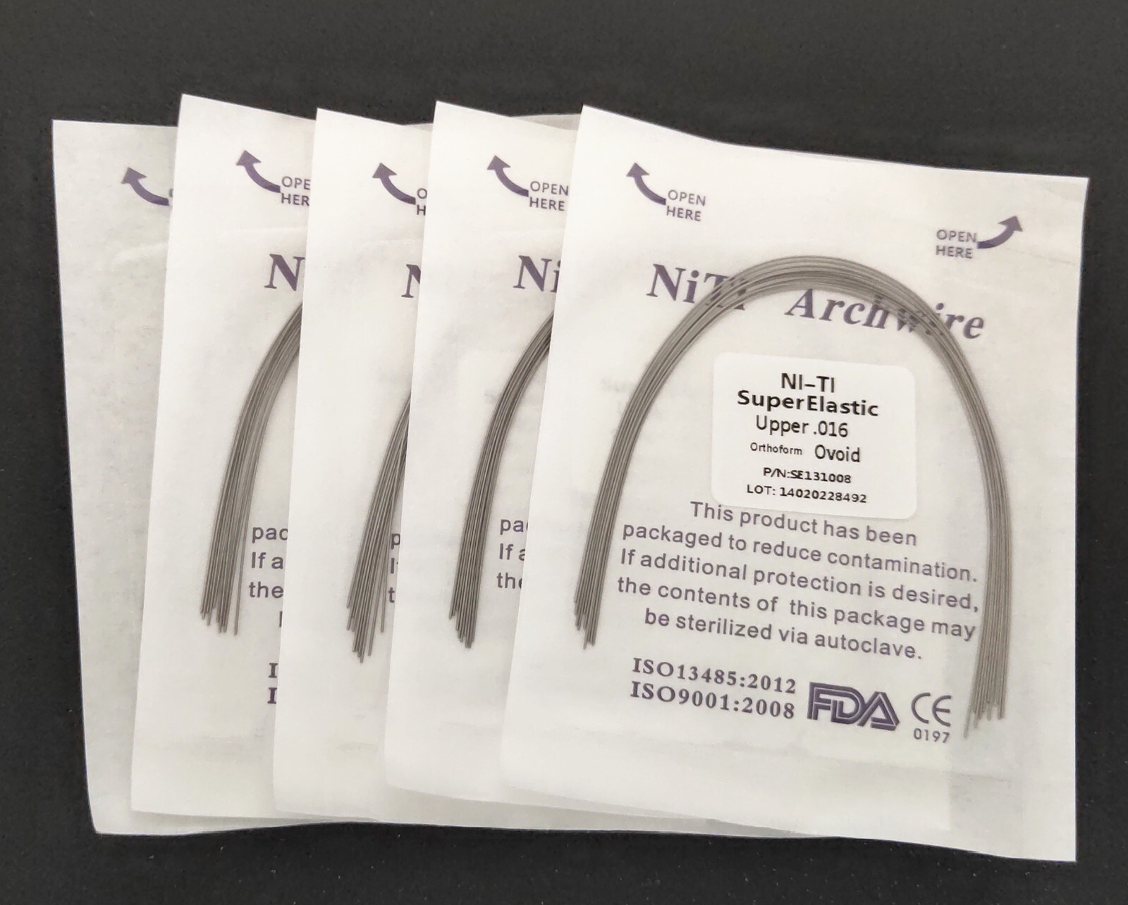 Dental Orthodontic Braces Kit 0.022 Roth Brackets NiTi Arch Wire Ligature Ties