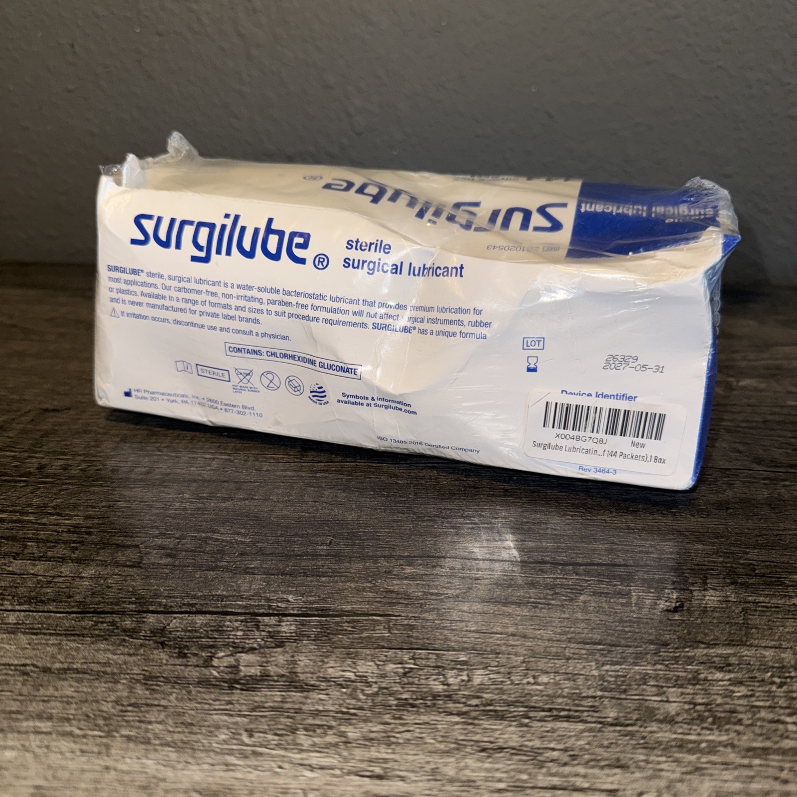 Surgilube Surgical Lubricant Sterile Bacteriostatic Jelly Foil Pack 3g 144 Count