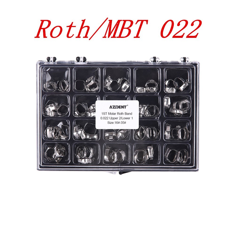 AZDENT Dental Ortho Bands Buccal Tube 1st Molar Roth.022 Prewelded 35#-40+#