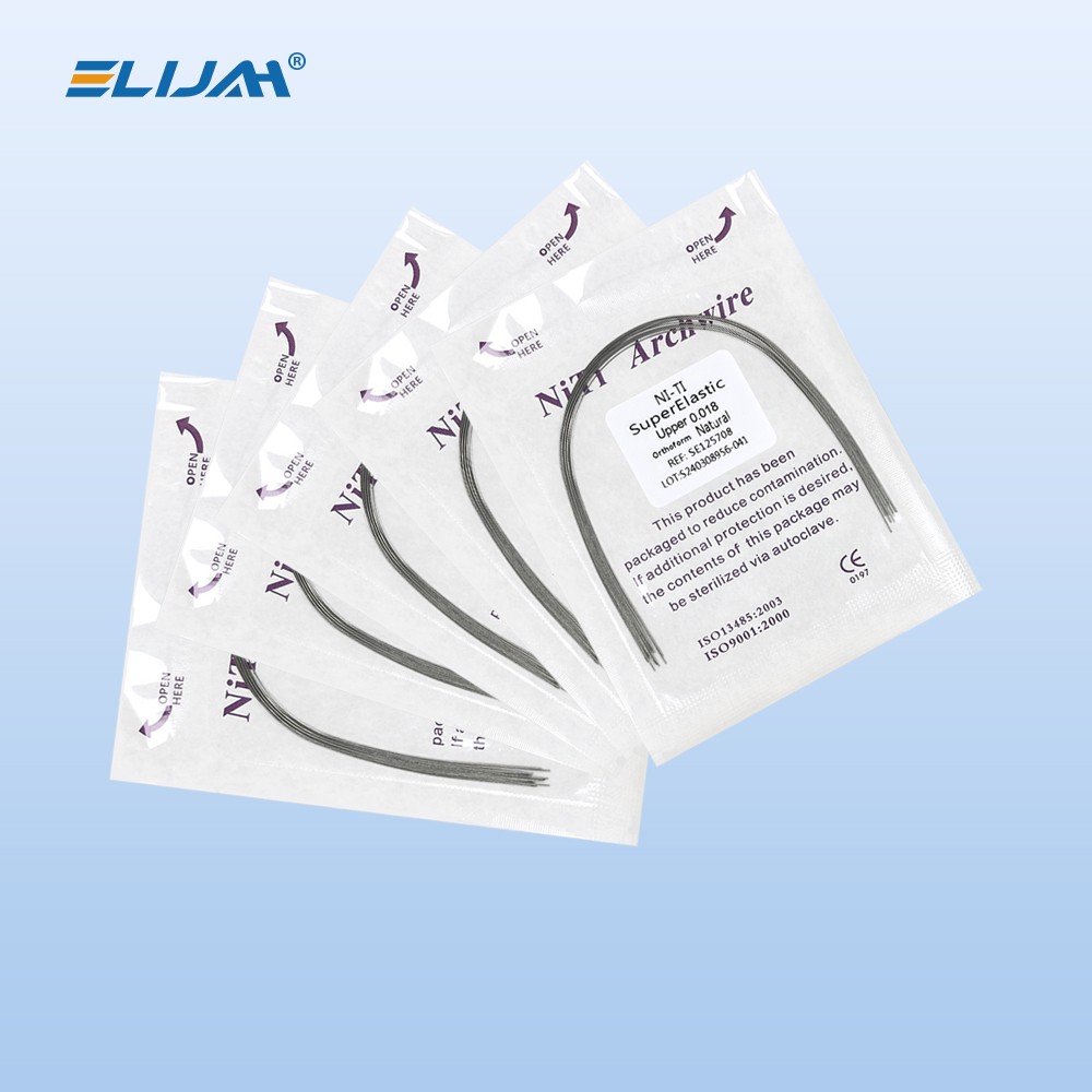 Dental Orthodontic Arch Wire Super Elastic Niti Round Rectangular Natural Form