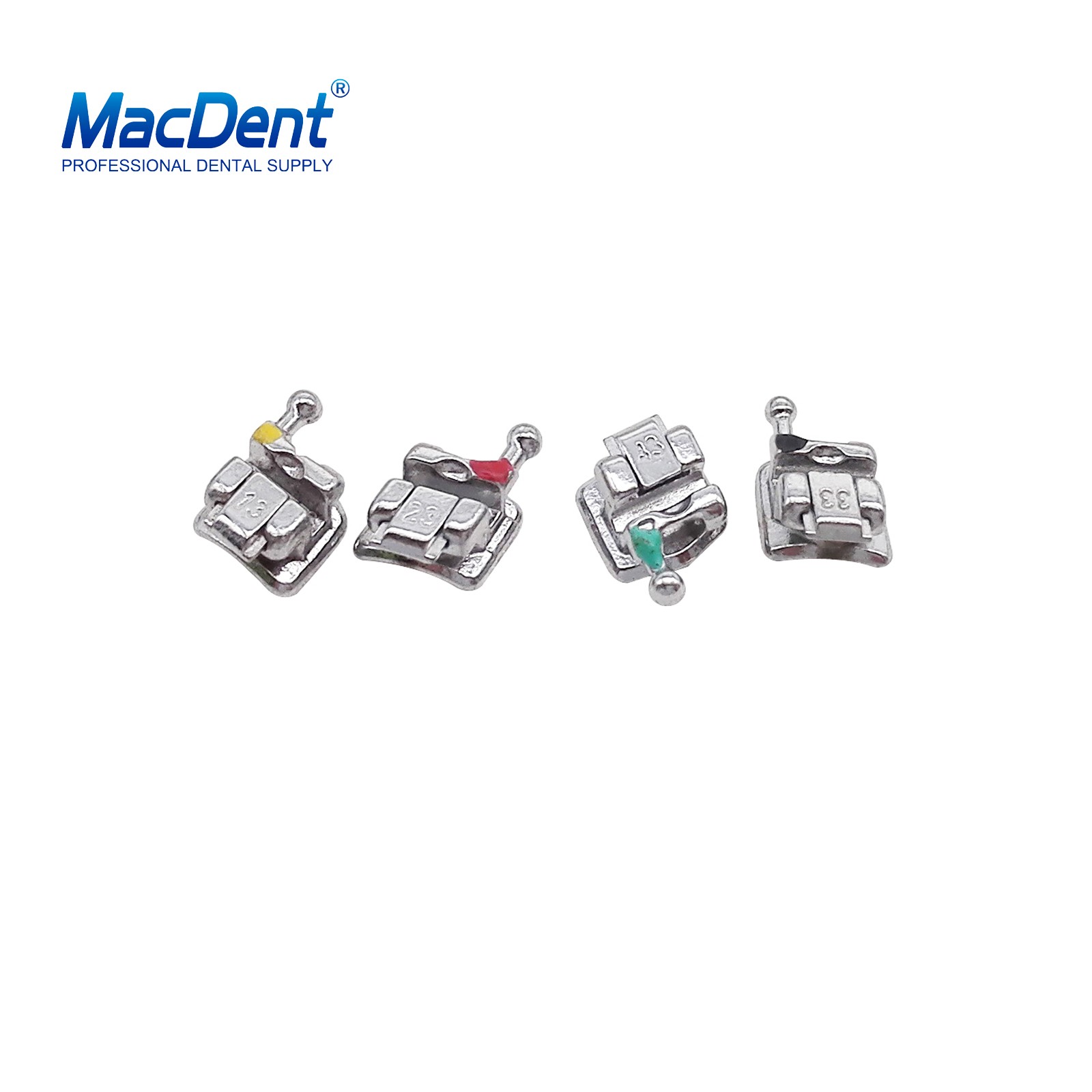 Dental Orthodontic Self-Ligating Brackets Braces Roth/MBT .022 Hook 345 MacDent