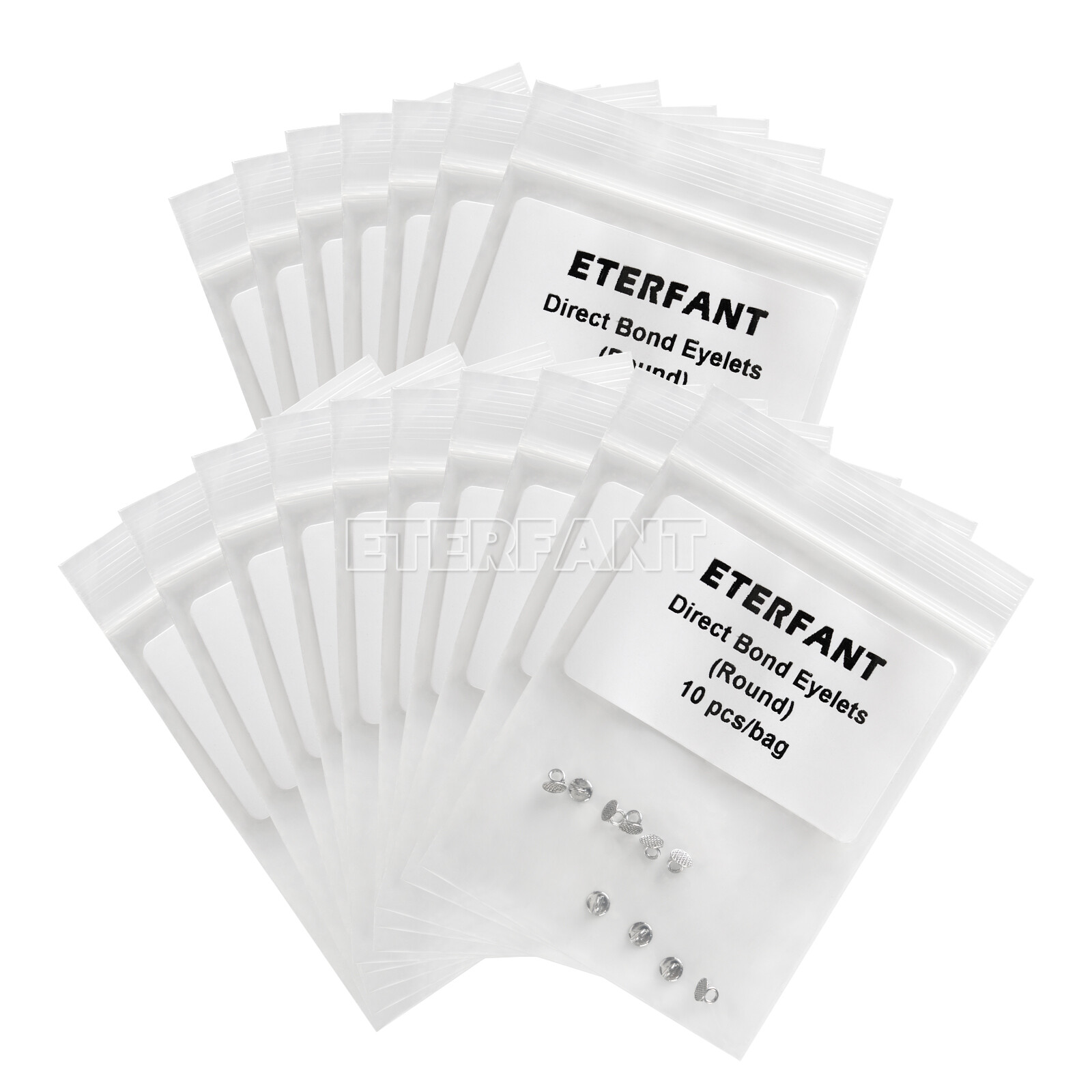 10PCs ETERFANT Dental Orthodontic Lingual Buttons Direct Eyelet Round Bondable