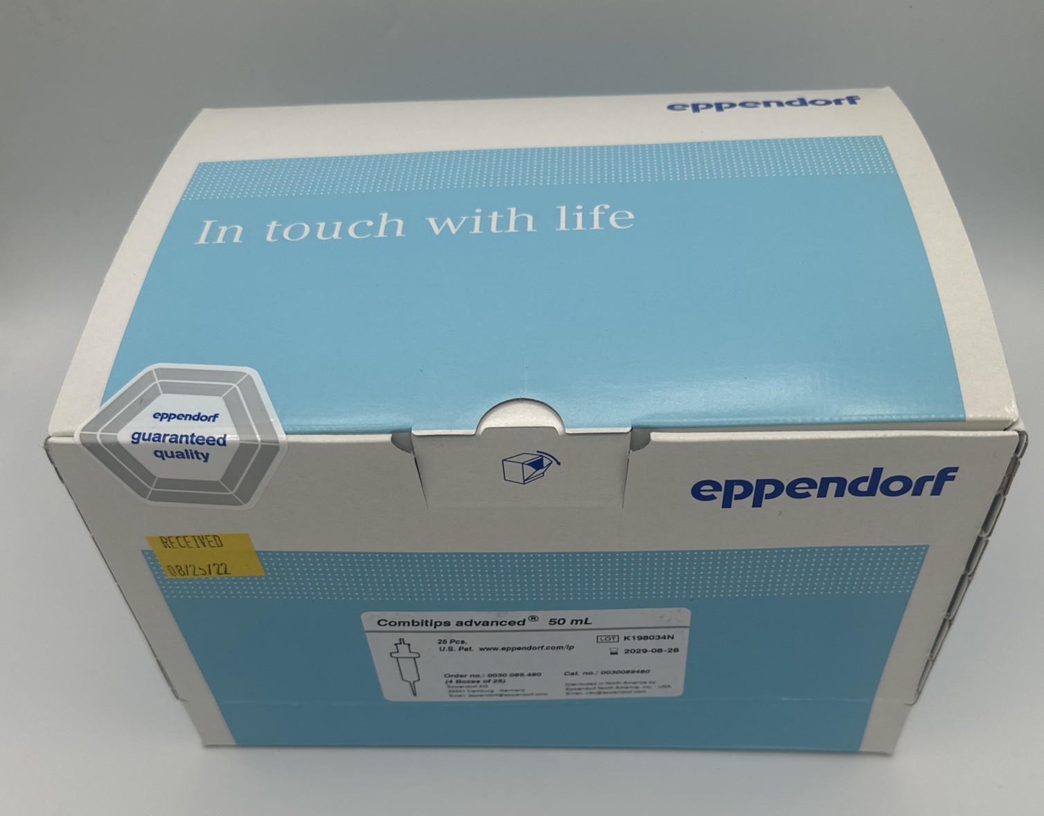 EPPENDORF 50mL Combitips Advanced Pipette Tips 0030089480(25/Pack)