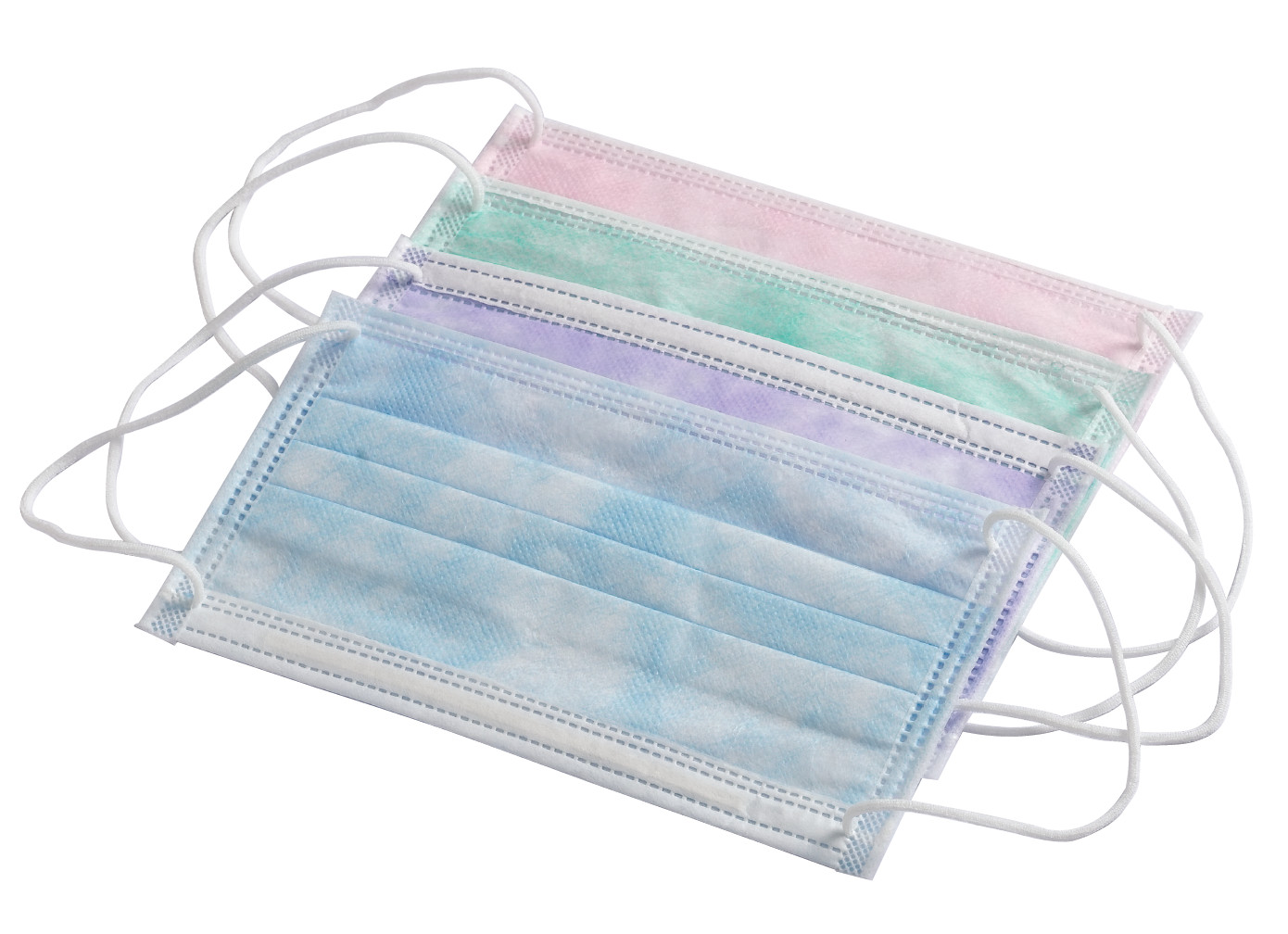 Disposable Face Masks (BFE 99%)Ear-Loop 3 Ply Pink Color 50 pcs