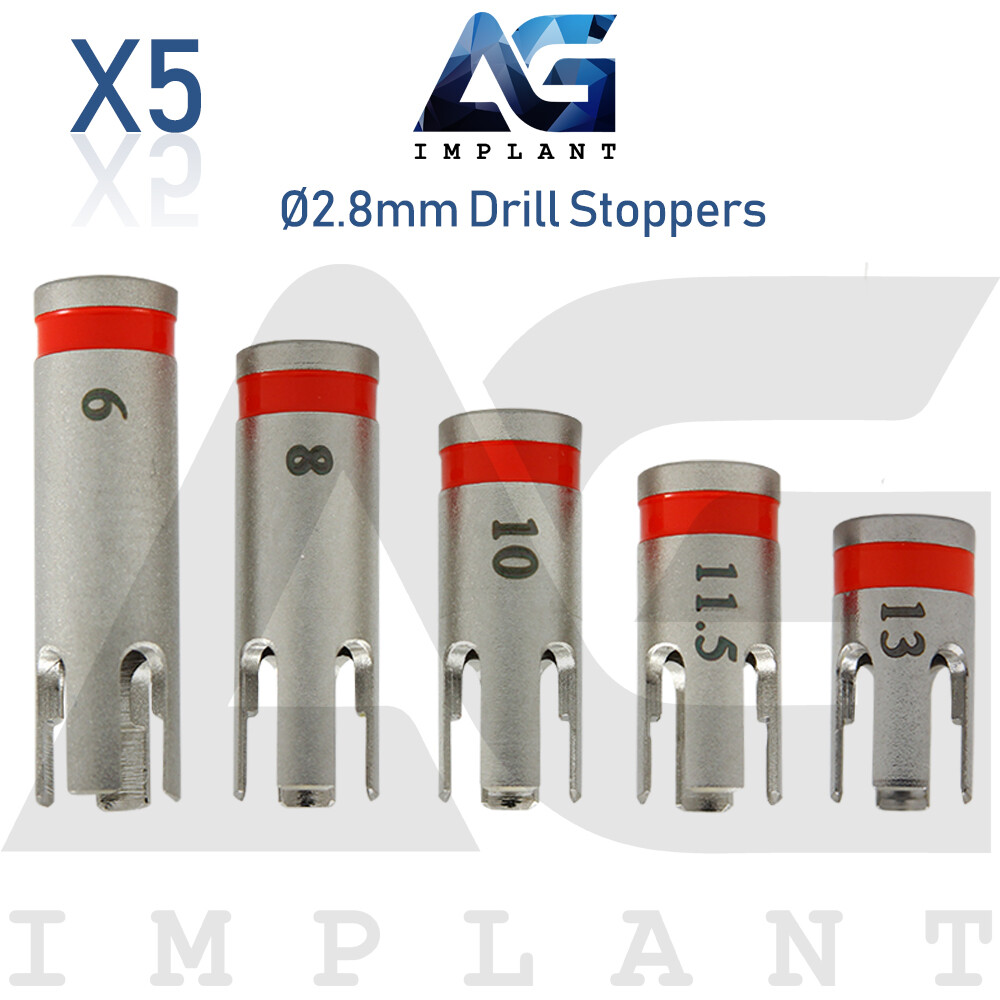 5 Drill Stoppers Ø2.8mm External Irrigation Tools Dental