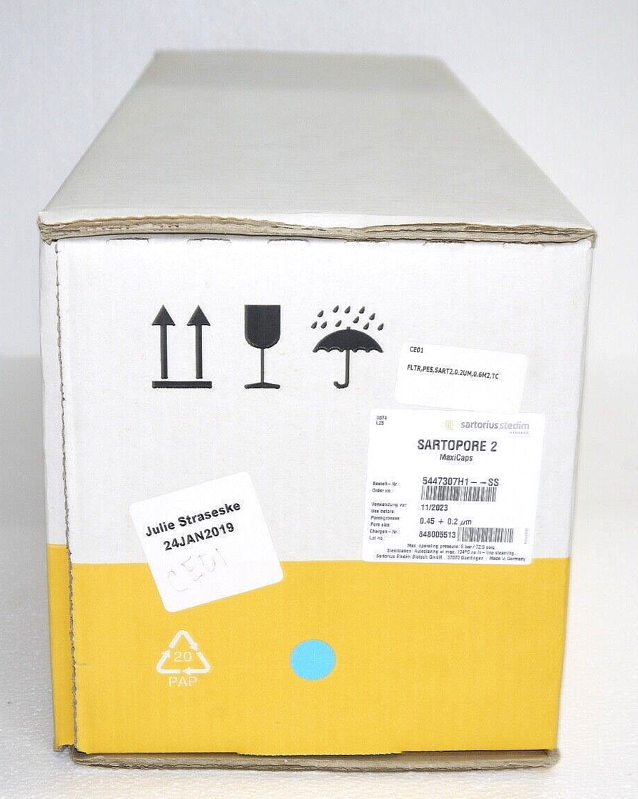 Sartorius 5447307H100-SS Sartopore 2 PES Maxicaps 0.2µm 10″ EXP: 11/2023 New