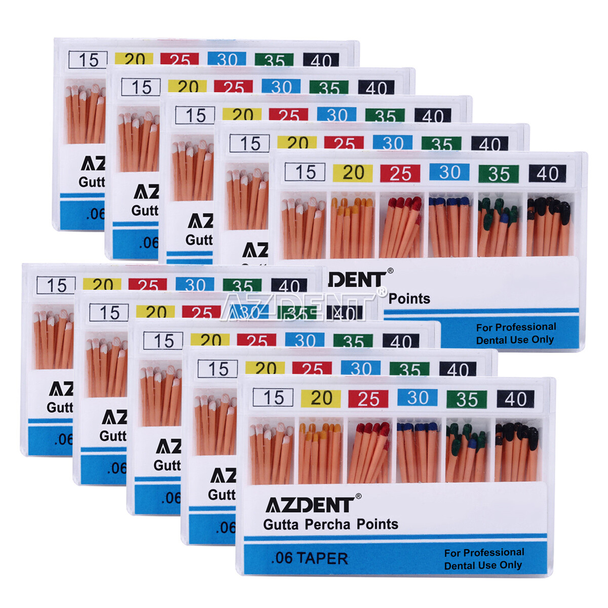 Dental Universal Endodontic Gutta Percha Points F1 F2 F3/0.02/0.04/0.06 15-40#