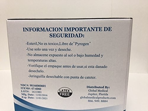 Qty 50 60cc Catheter Tip Syringe NO NEEDLE with Covers Individually Sealed