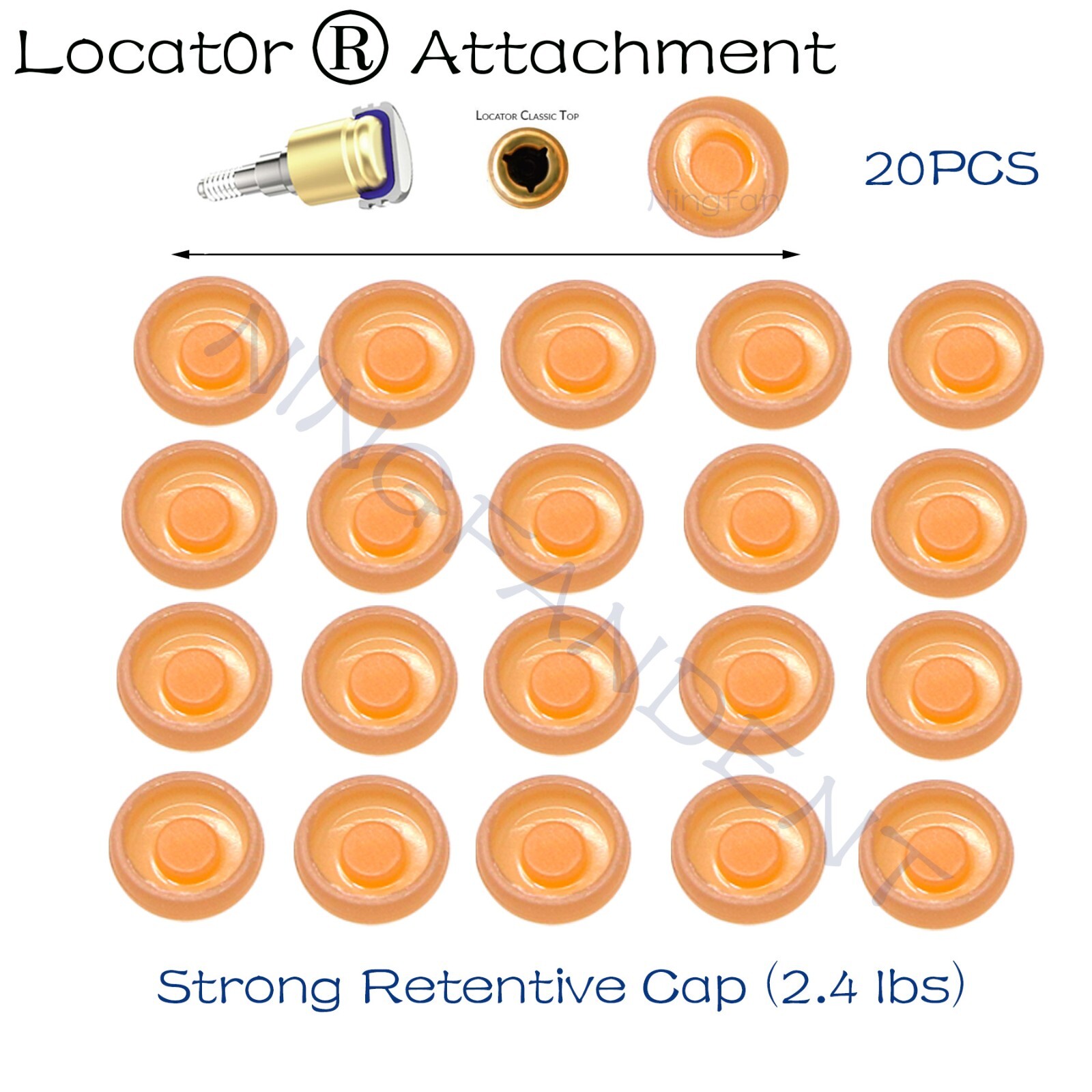 US Implant Locator Abutment & Retention Caps For Hiossen ET III Mini/Standard