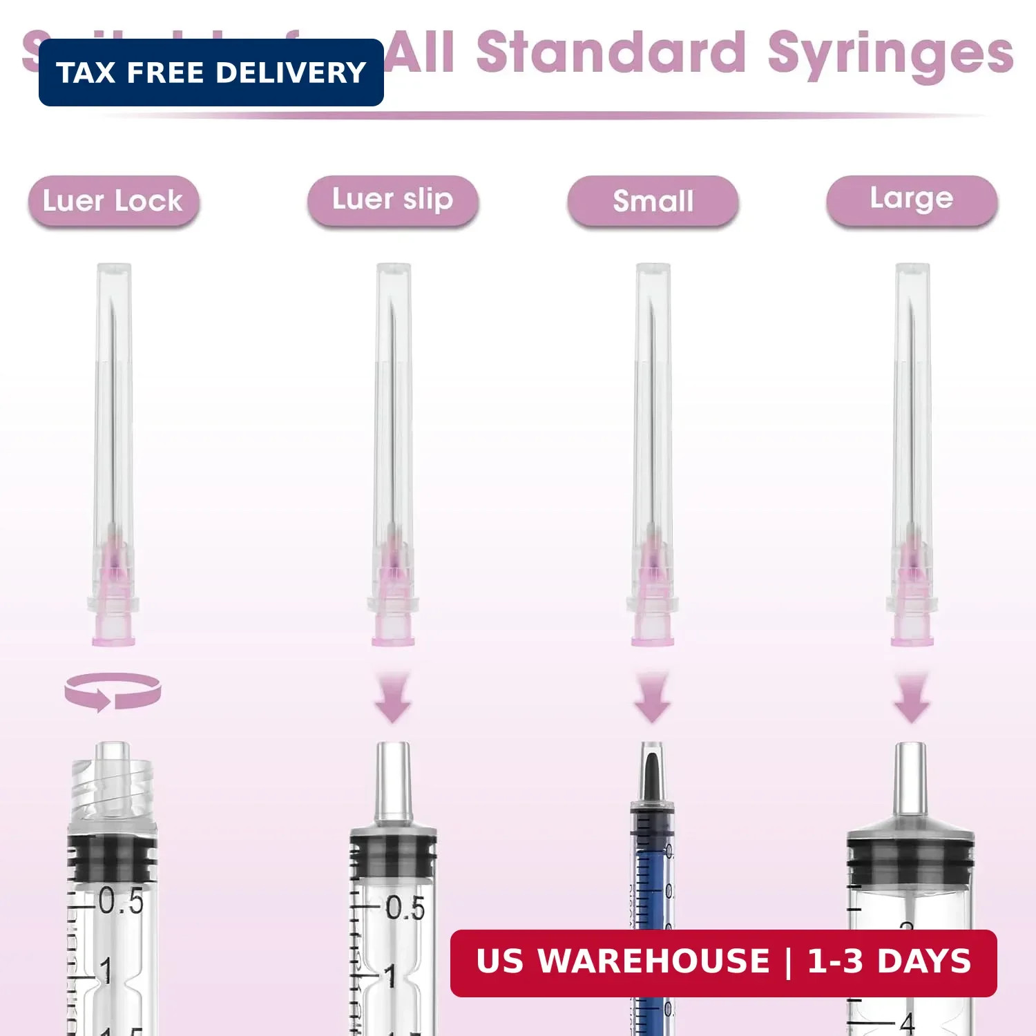 18 Gauge 1.5 Inch Disposable Needles with Caps – Luer Lock Lab Dispensing Access