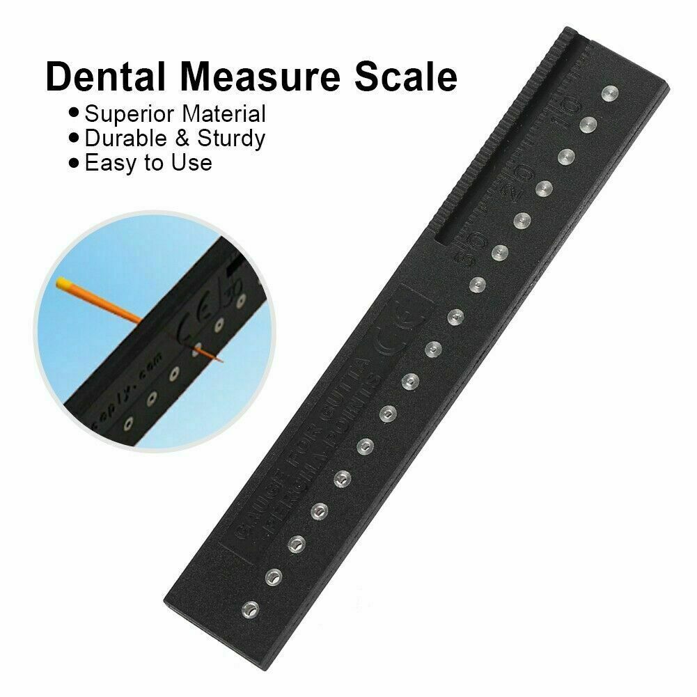 Dental Gauge Ruler Gutta Percha Point Endodontic Tool Autoclavable134℃ S.S Holes