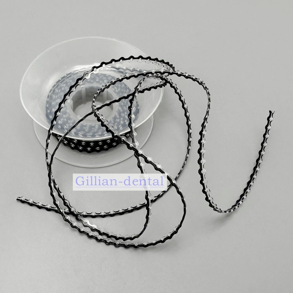 Dental Orthodontic Elastic Ultra Power Chains Rubber Band For Braces 2 Colors