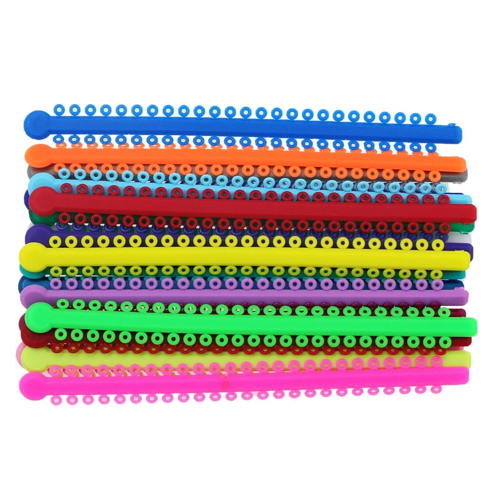 1000Pcs Dental Orthodontic Ligature Ties Braces Elastic Rubber Bands Multi-Color
