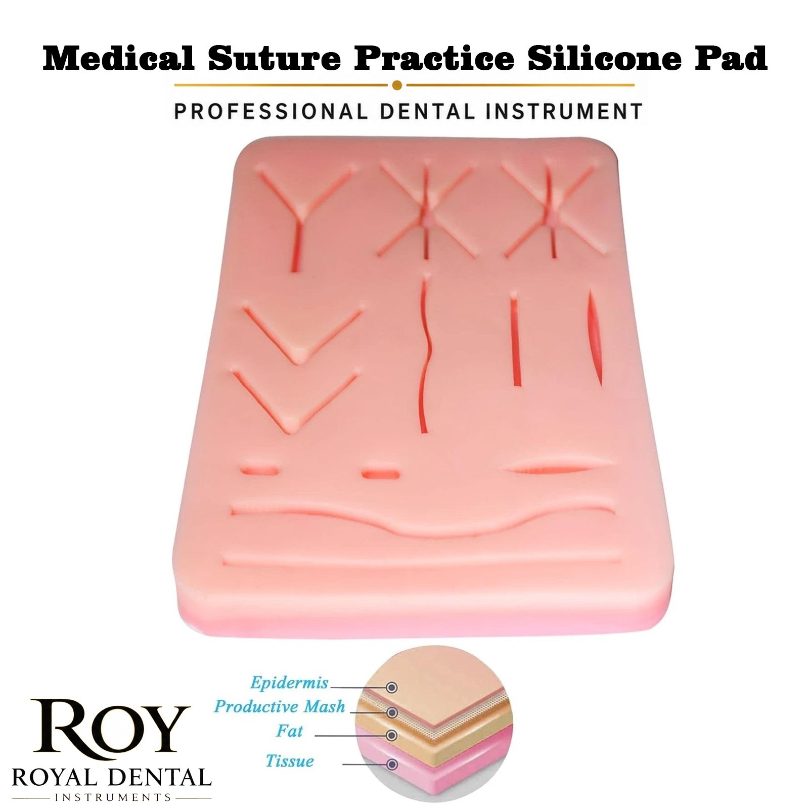 New Medical Skin Suture Practice Silicone Pad Wound Simulated For Training Kit