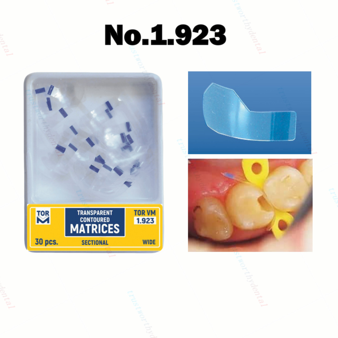 60pc Dental Clear Matrix Transparent Sectional TOR VM Matrices Polyester Matrice