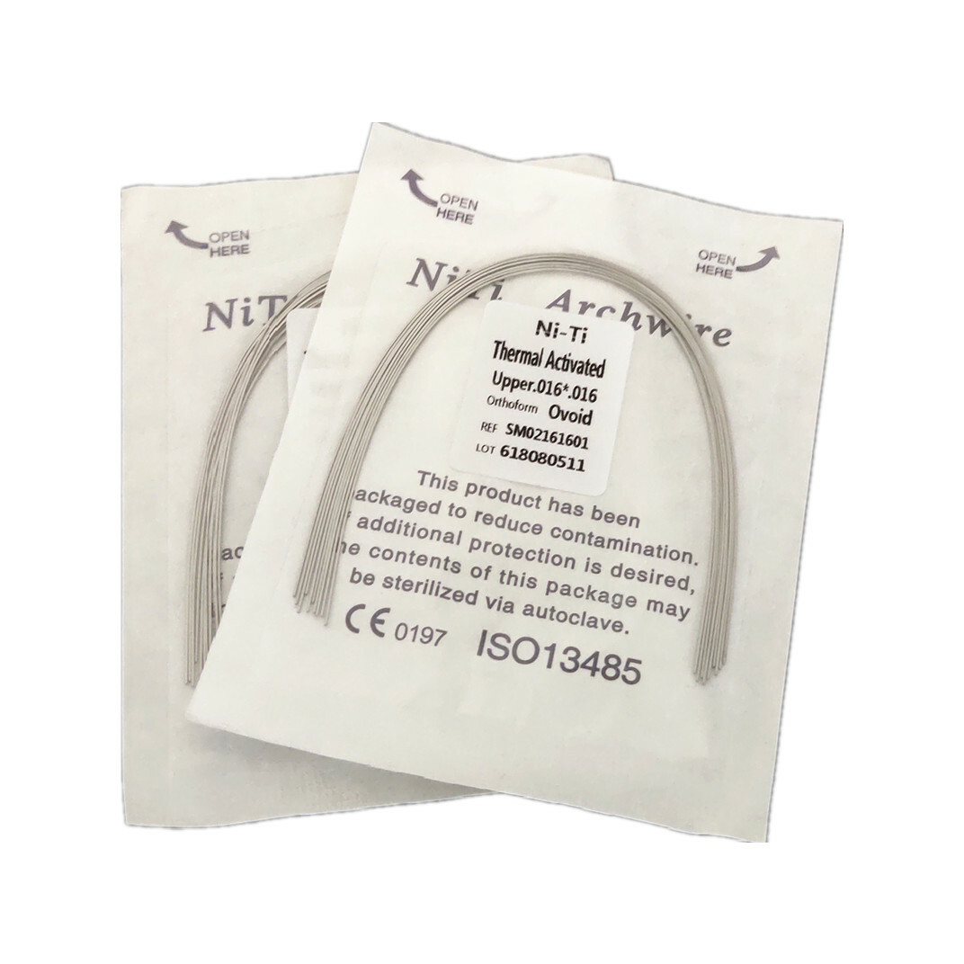 50 Pieces Dental Rectangular Arch Wire Thermal Activated NITI Recta Ovoid Arcs