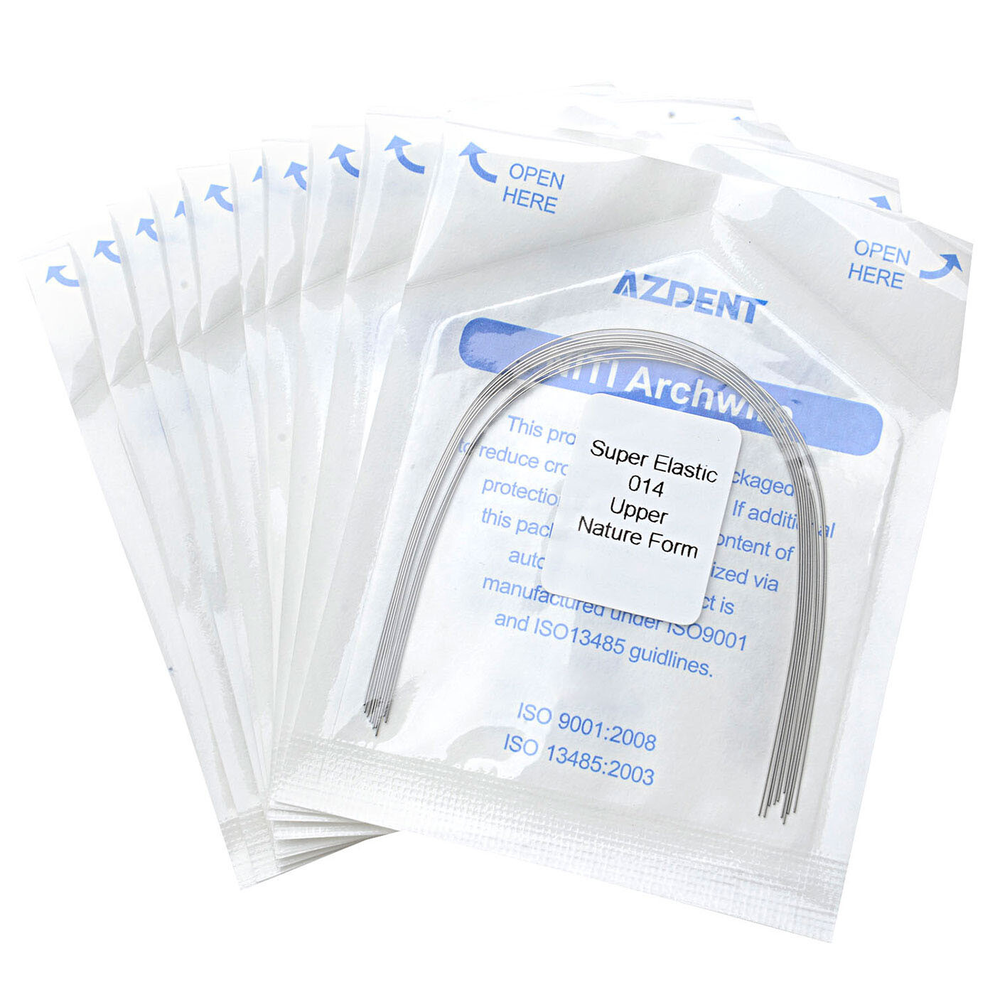 AZDENT Dental Orthodontic Super Elastic Niti Round Arch Wire Ovoid / Natural FDA