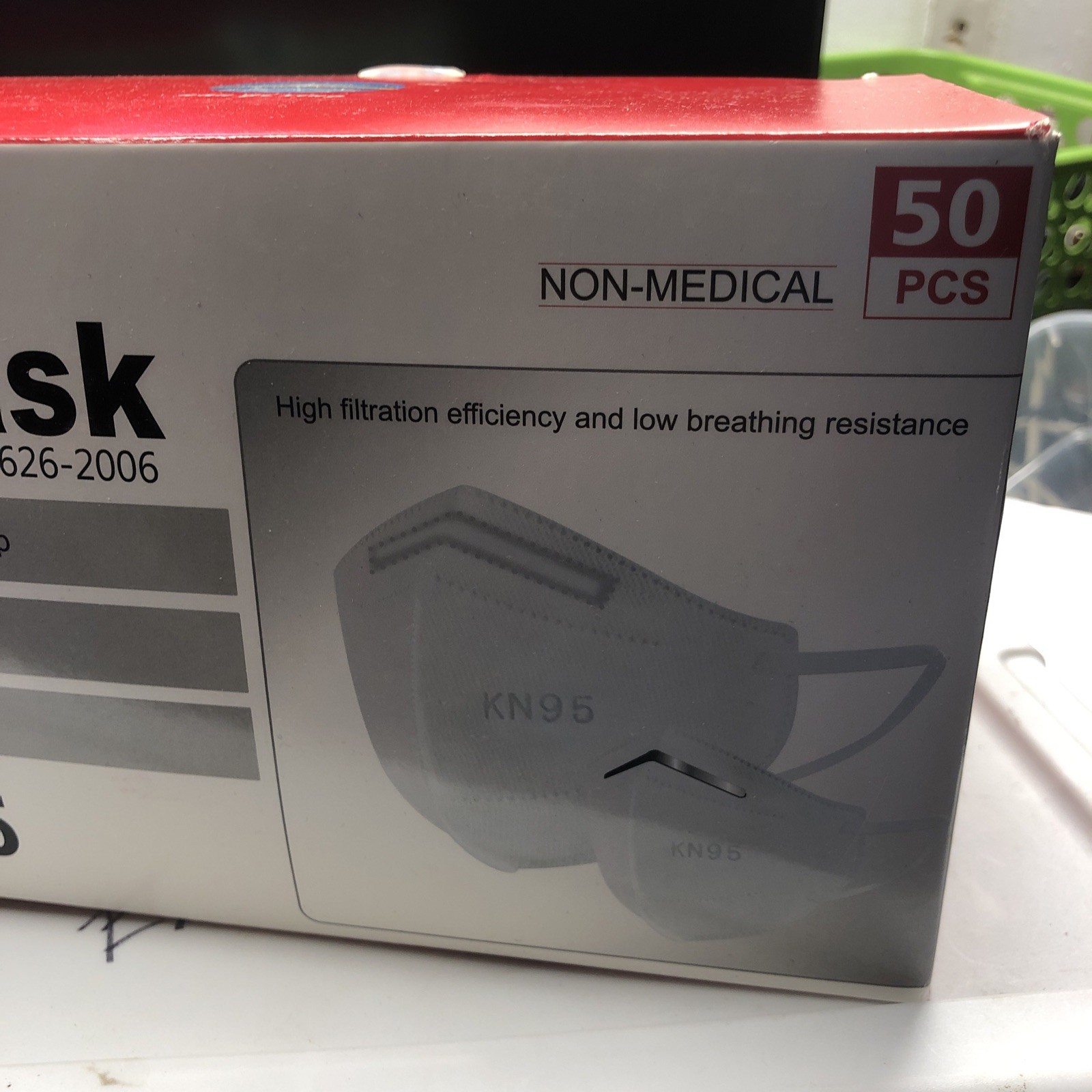 KN95 GB2626-2006 Disposable Protective Mask 50 Pack