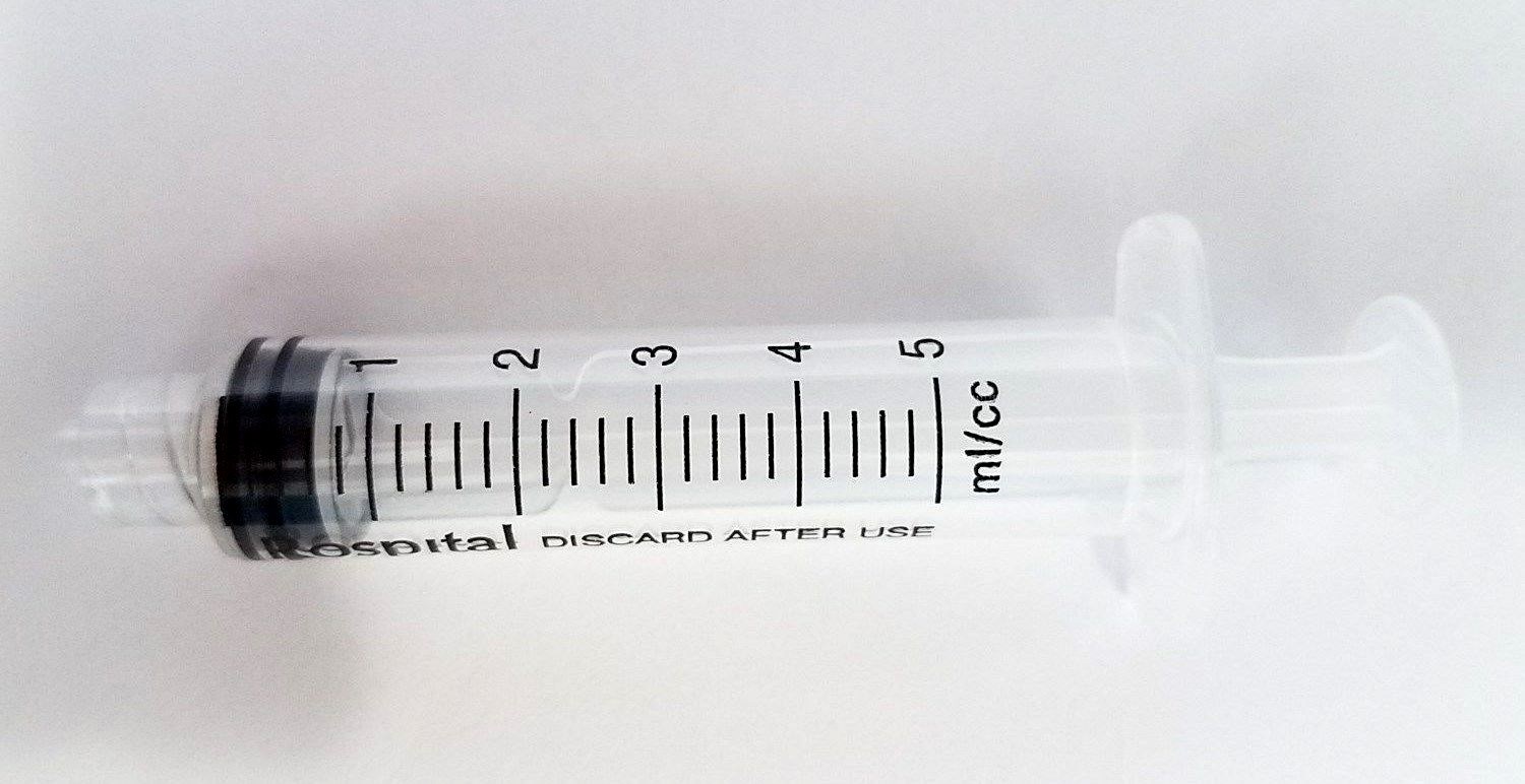 10 5ml Syringe Only with Luer Lock Tip Sterile Disposable Latex Free 5cc NEW