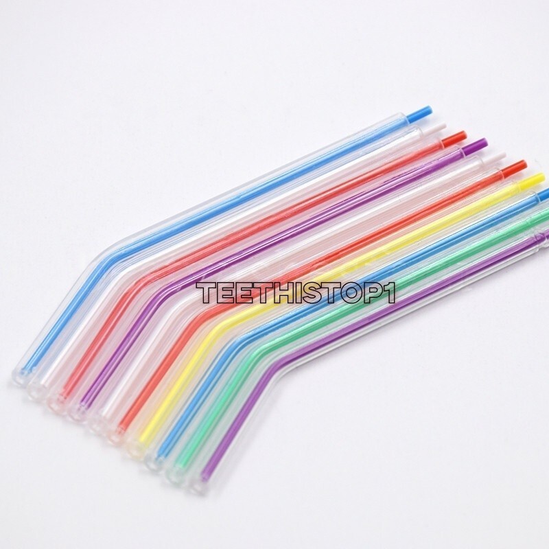 Dental Colorful Disposable 3-Way Air Water Syringe Triple Spray Nozzles Tips